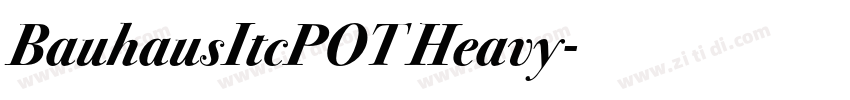 BauhausItcPOT Heavy字体转换
